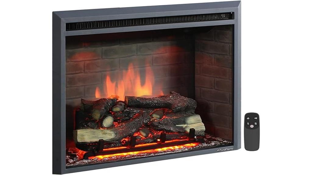 electric fireplace with remote