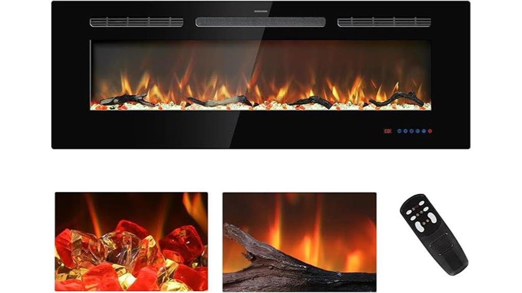 electric fireplace with remote