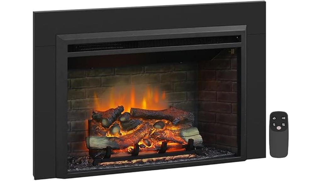 electric fireplace with remote
