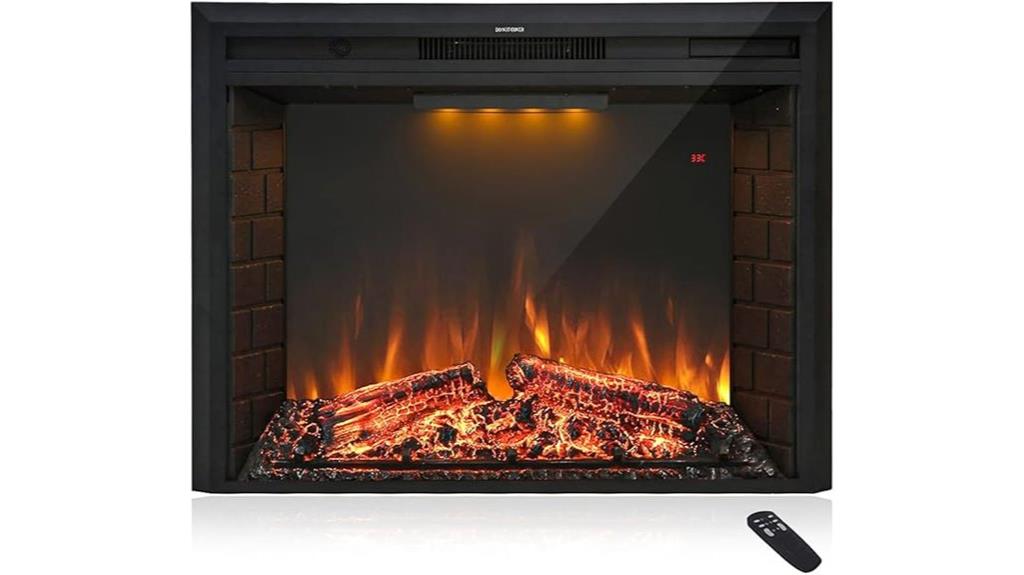 electric fireplace with remote