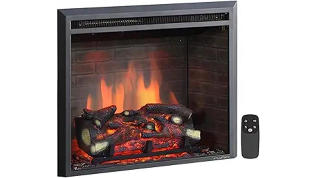 electric fireplace with remote