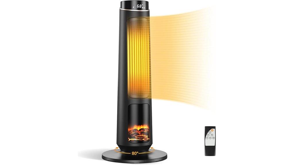 electric heater with remote