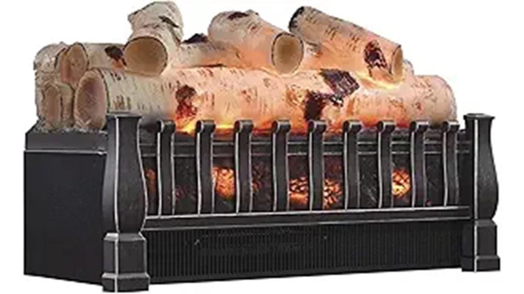 electric log set heater