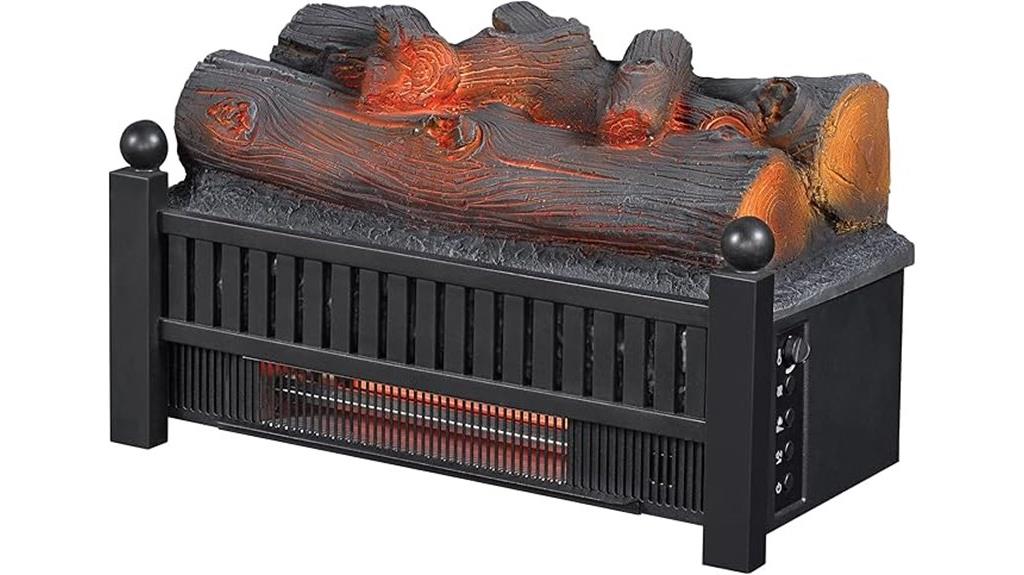 electric log set with heater