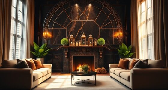 elegant large room fireplace surrounds