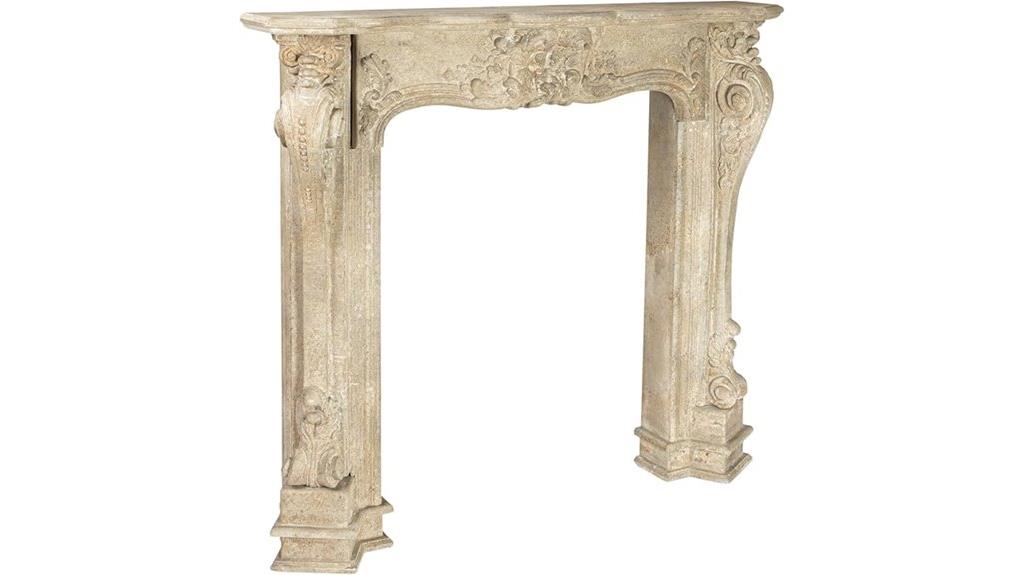 elegant wooden fireplace mantel