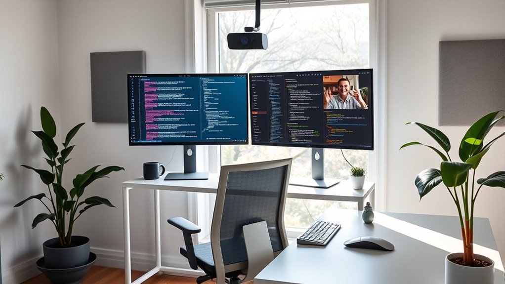 ergonomic lighting tidy workspace