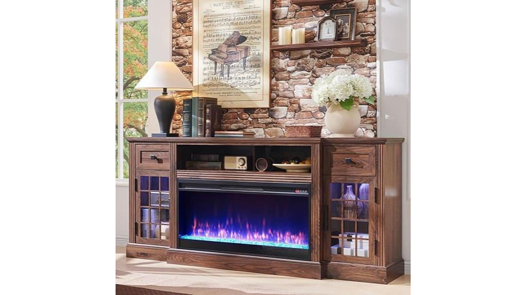farmhouse electric fireplace stand