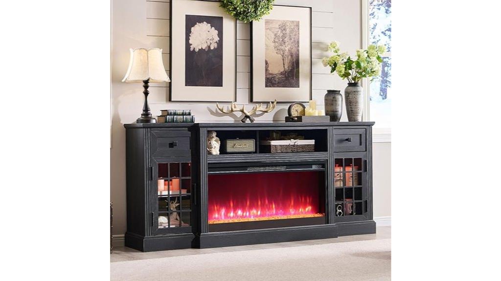 farmhouse electric fireplace stand