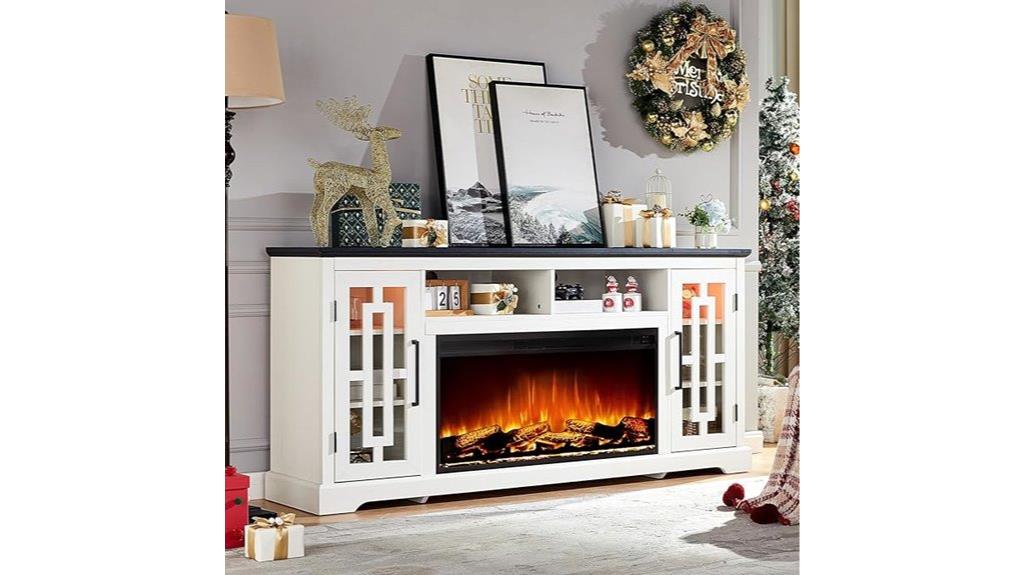 farmhouse fireplace tv stand