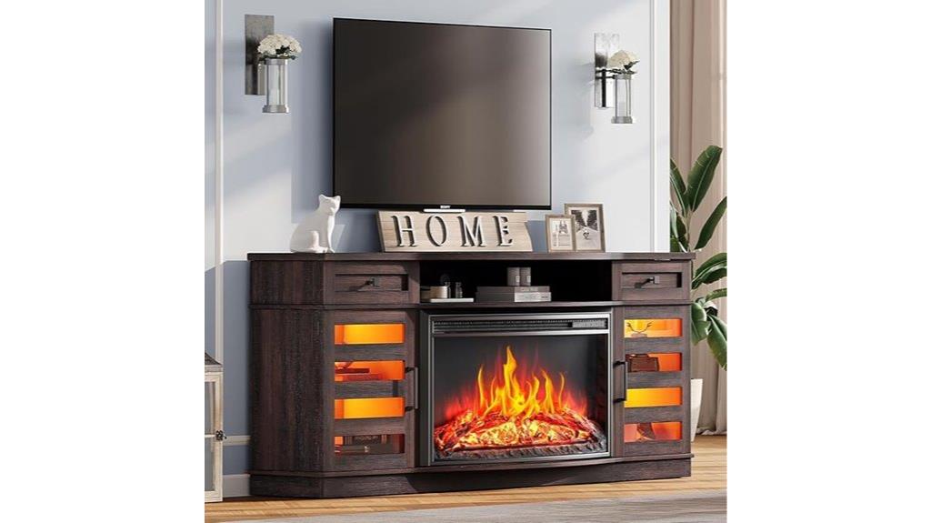farmhouse fireplace tv stand