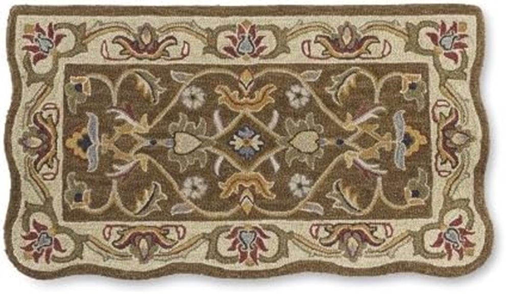 fire resistant wool hearth rug