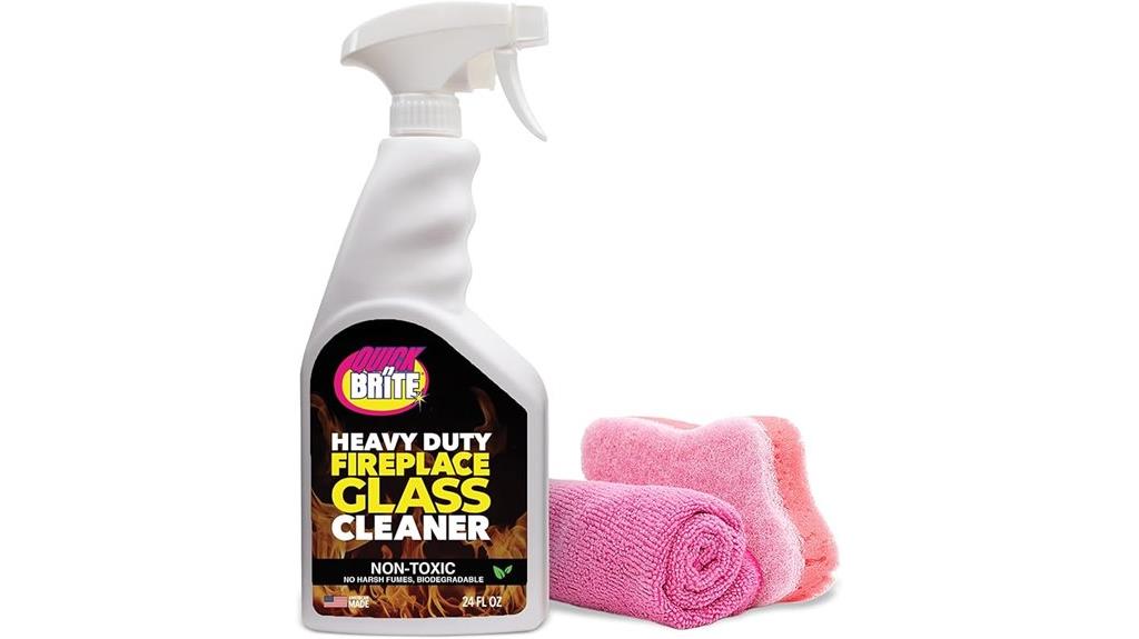 fireplace glass cleaner bottle