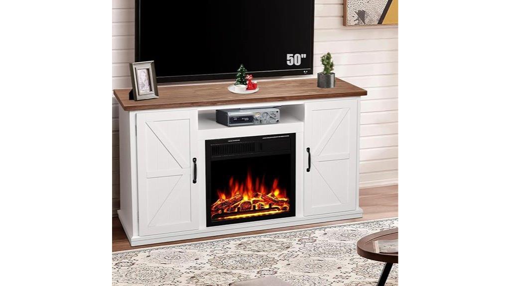 fireplace tv stand 50 inch