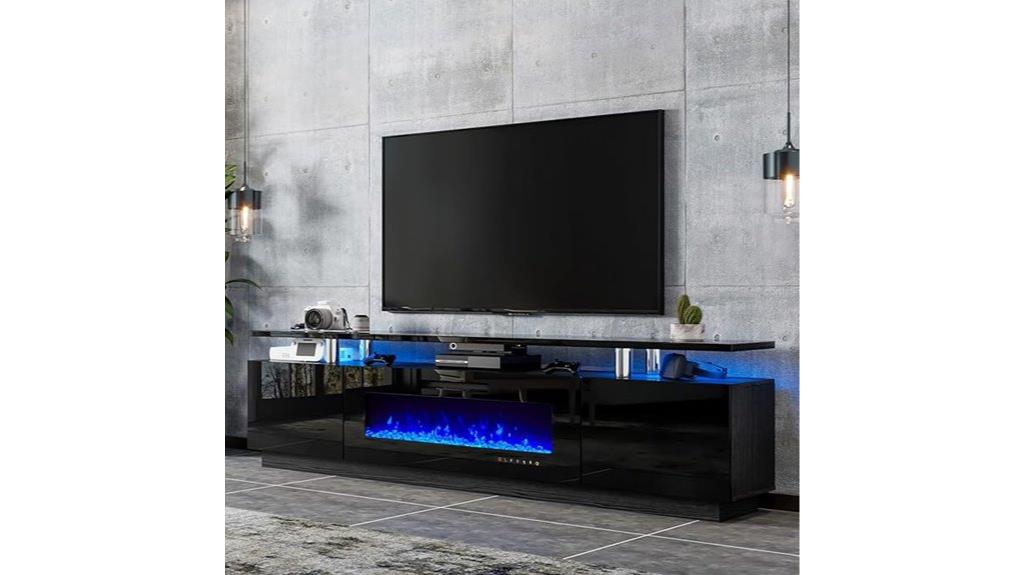fireplace tv stand led