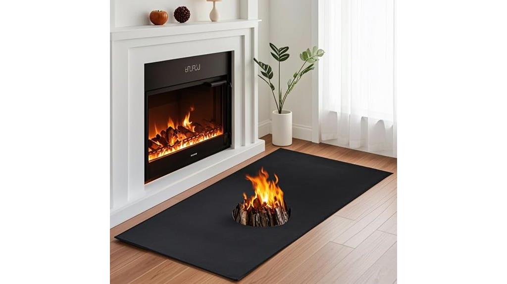fireproof hearth fireplace rug