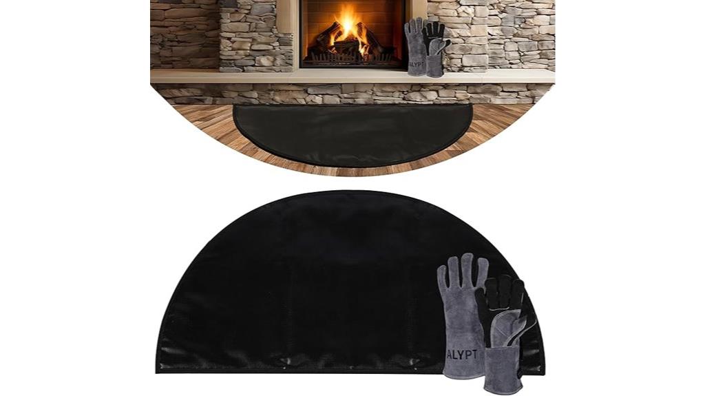fireproof hearth mat set