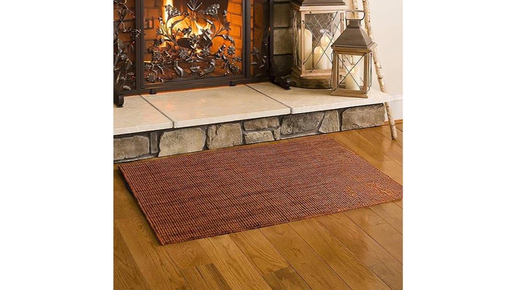 fireproof hearth rug