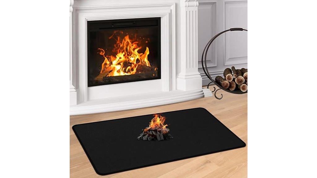 fireproof hearth rug