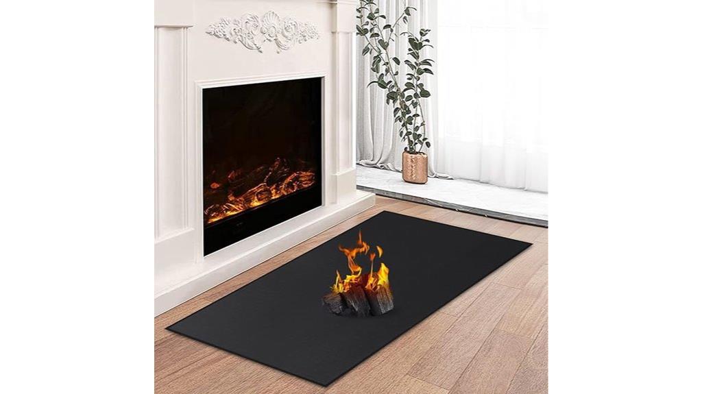 fireproof hearth rug