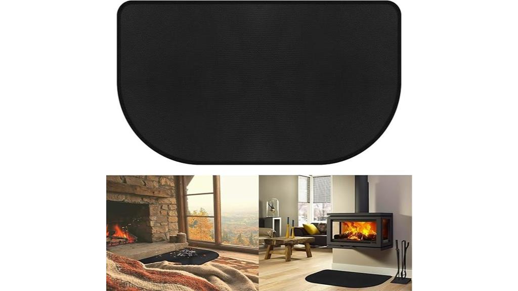 fireproof hearth rug