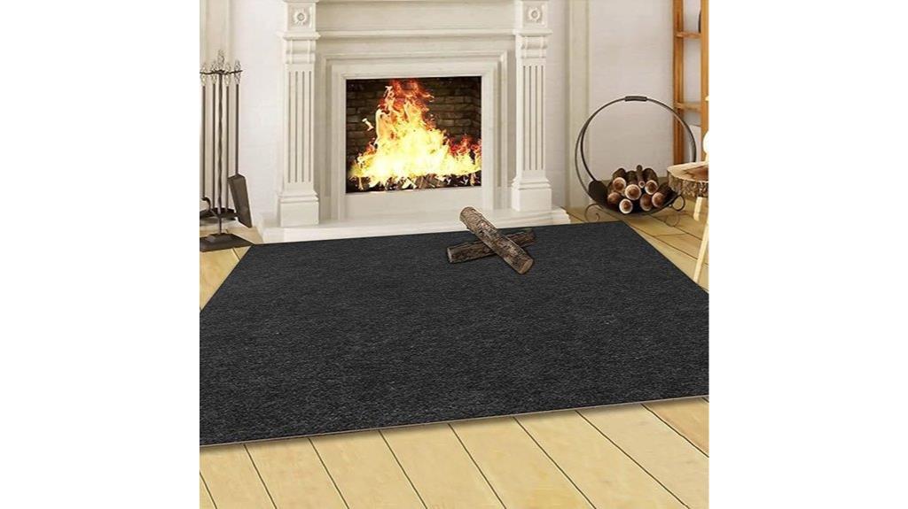 fireproof hearth rug