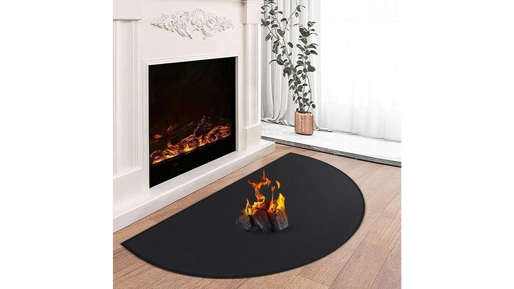 fireproof hearth rug