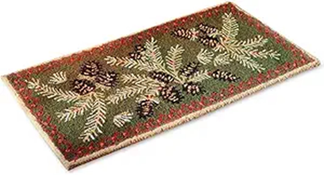 fireproof pine cone rug