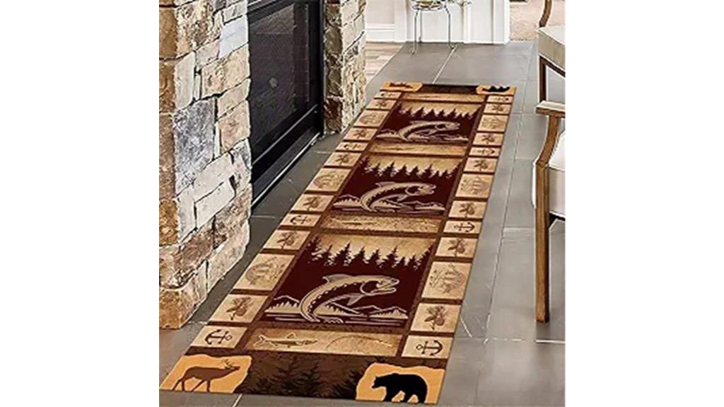 fishing themed runner rug