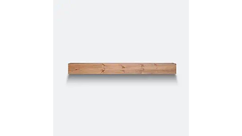 handcrafted brown floating mantel