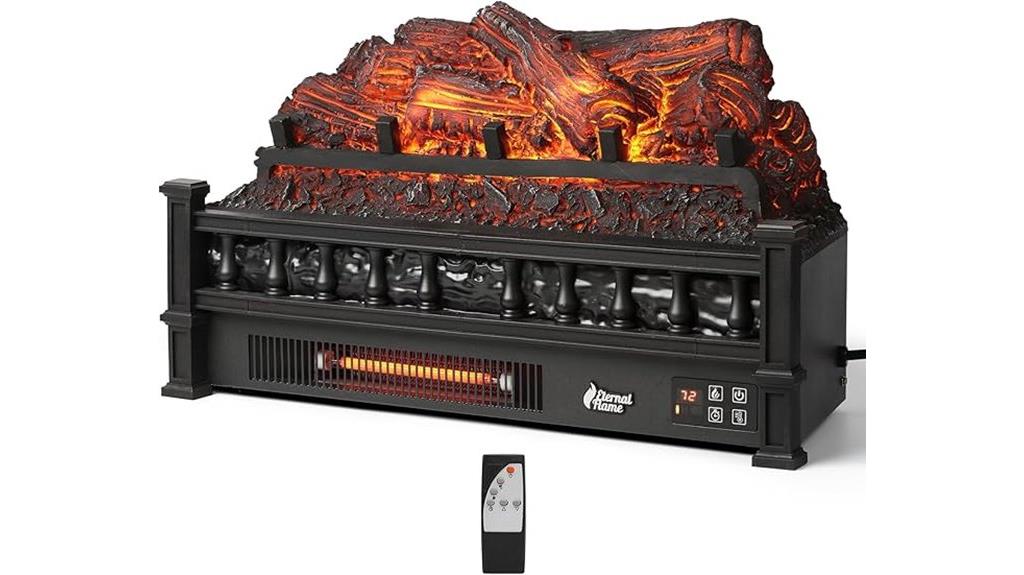 infrared electric fireplace logs