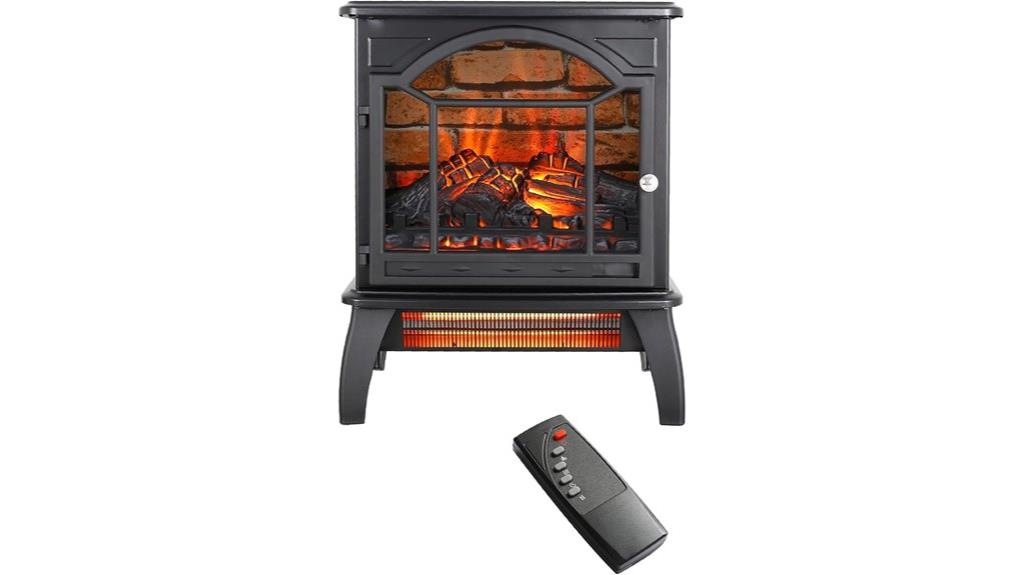 infrared remote fireplace heater
