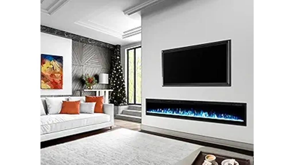 large 100 inch electric fireplace