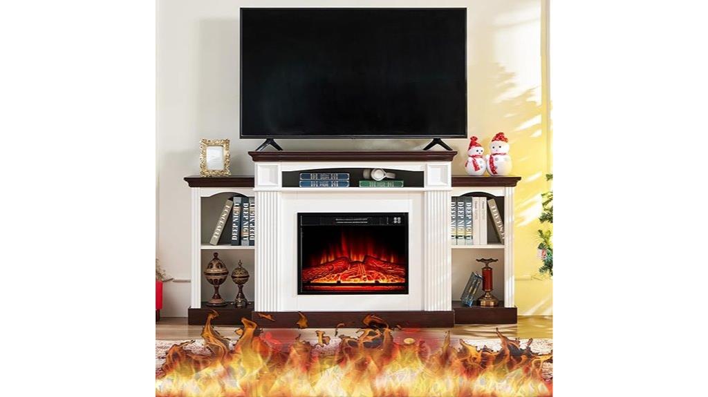 large electric fireplace console