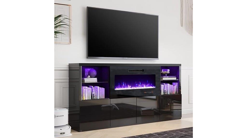 large fireplace tv stand