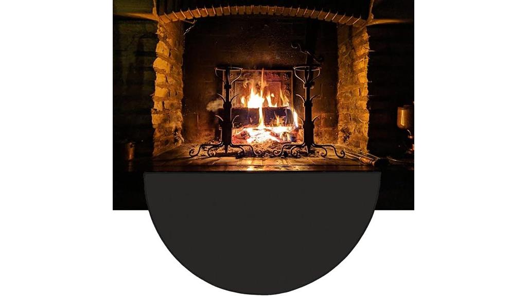 large half round fireproof mat
