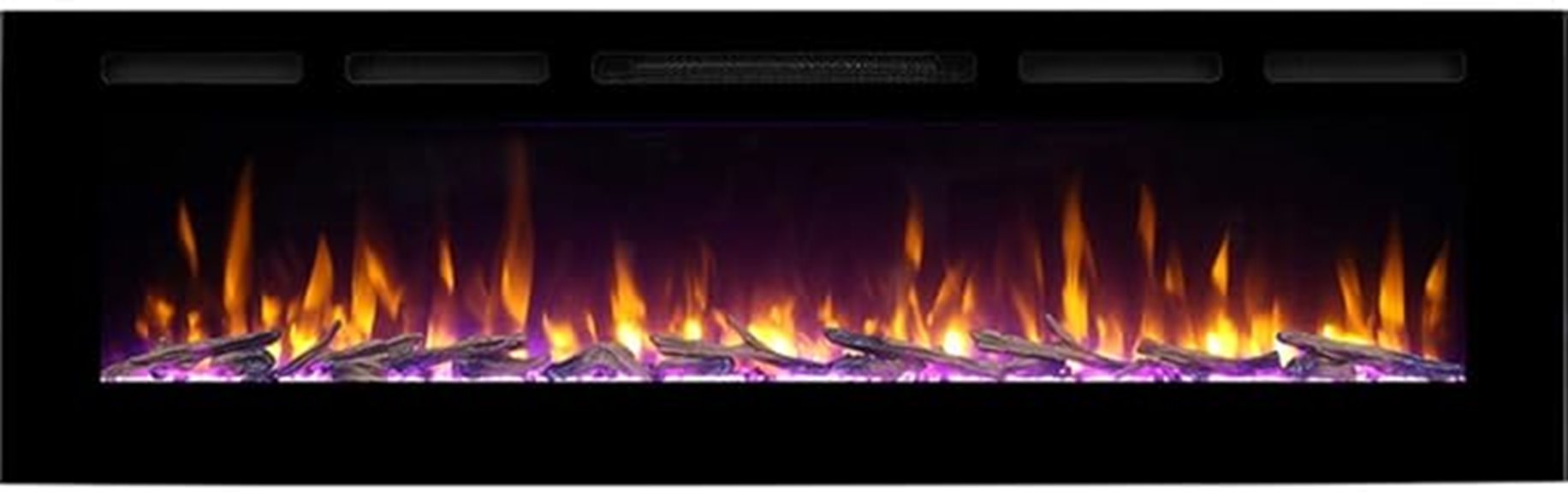 large recessed electric fireplace