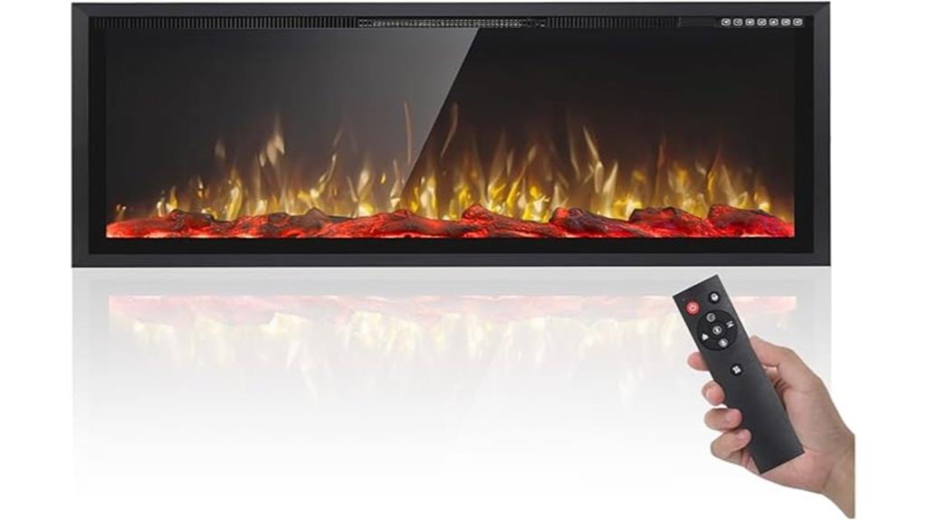 large remote controlled electric fireplace