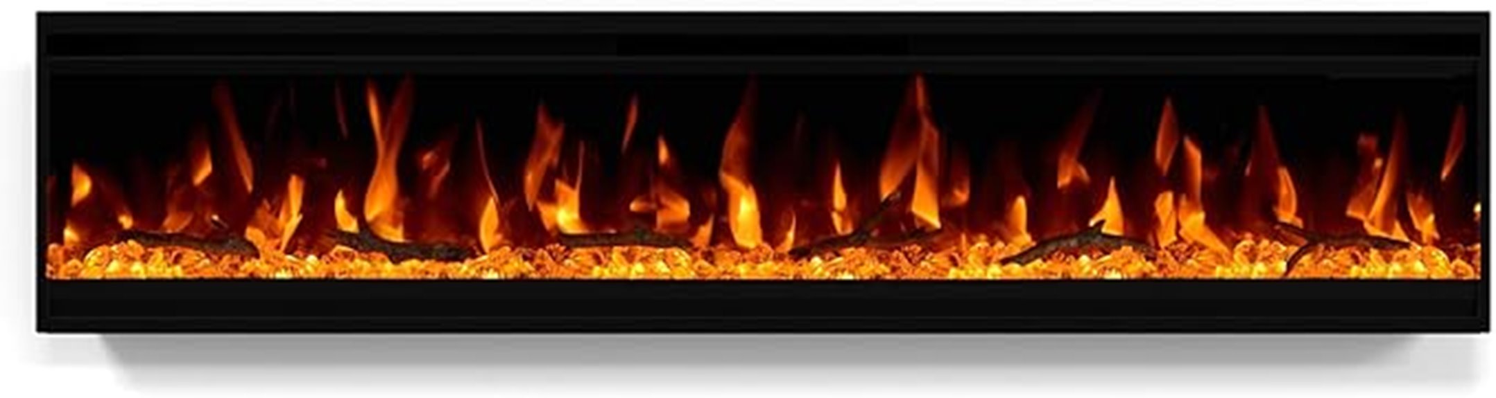 large remote controlled fireplace