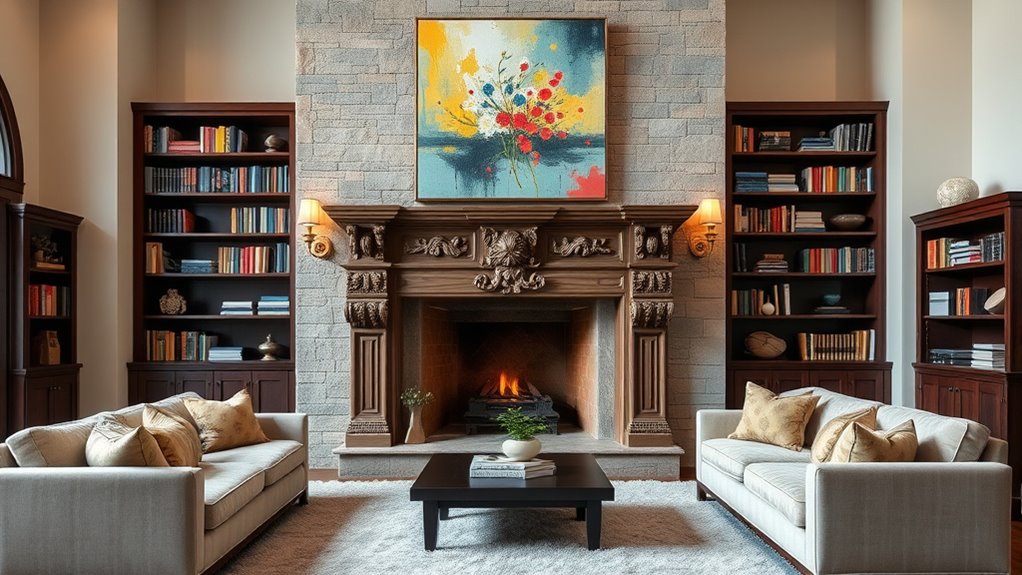 large room fireplace mantel ideas