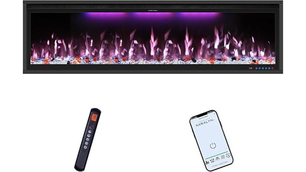 large smart electric fireplace