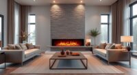 large stylish electric fireplaces