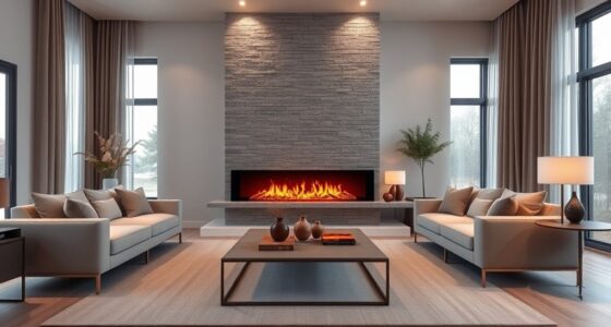 large stylish electric fireplaces