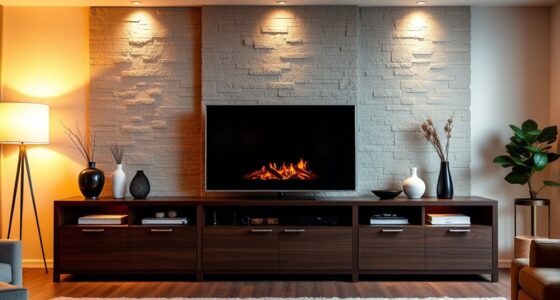 large stylish media consoles
