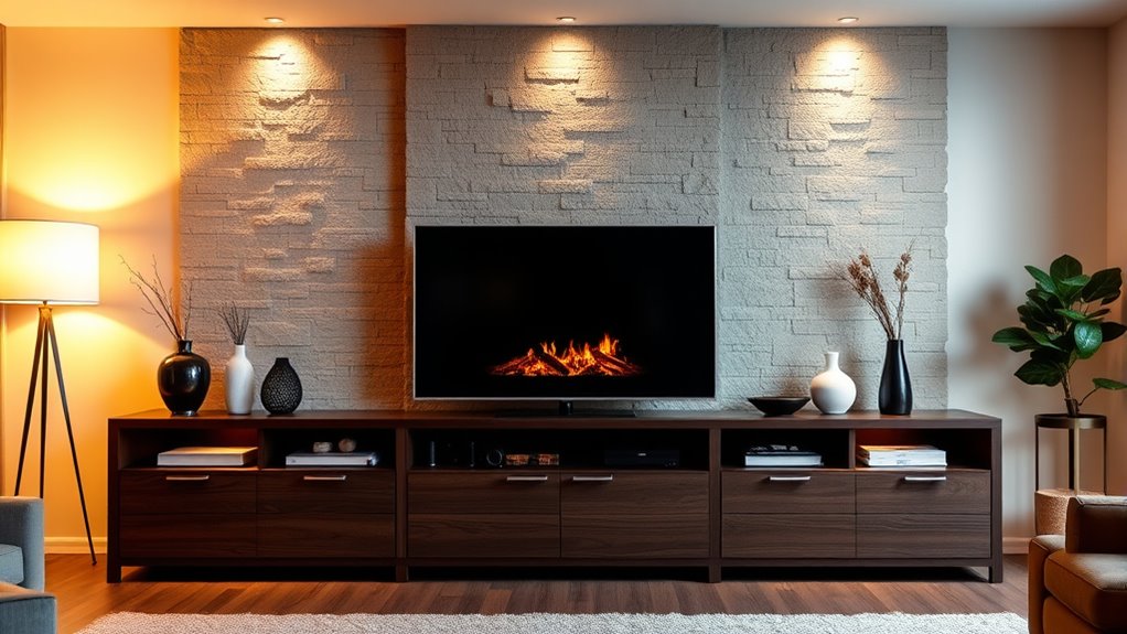 large stylish media consoles