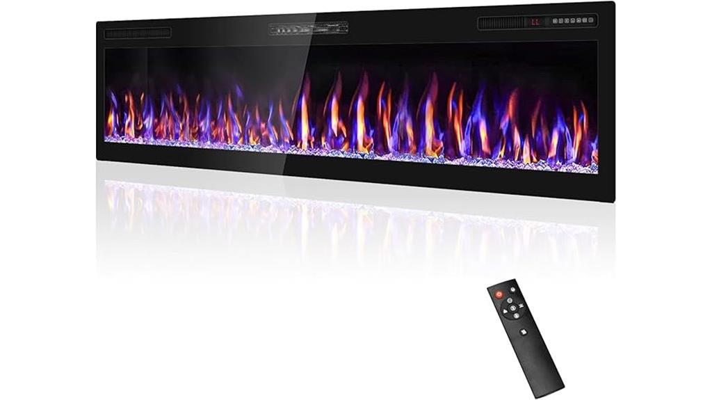 large wall mounted electric fireplace