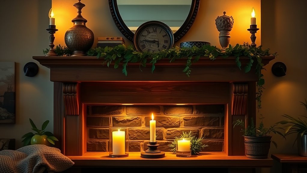 layered mantel lighting options