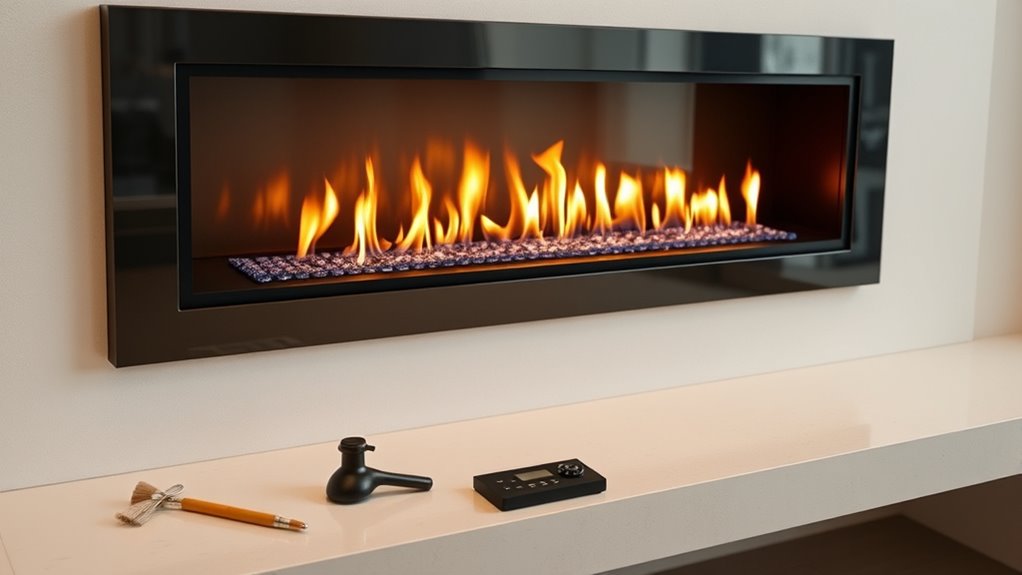 linear fireplace maintenance basics