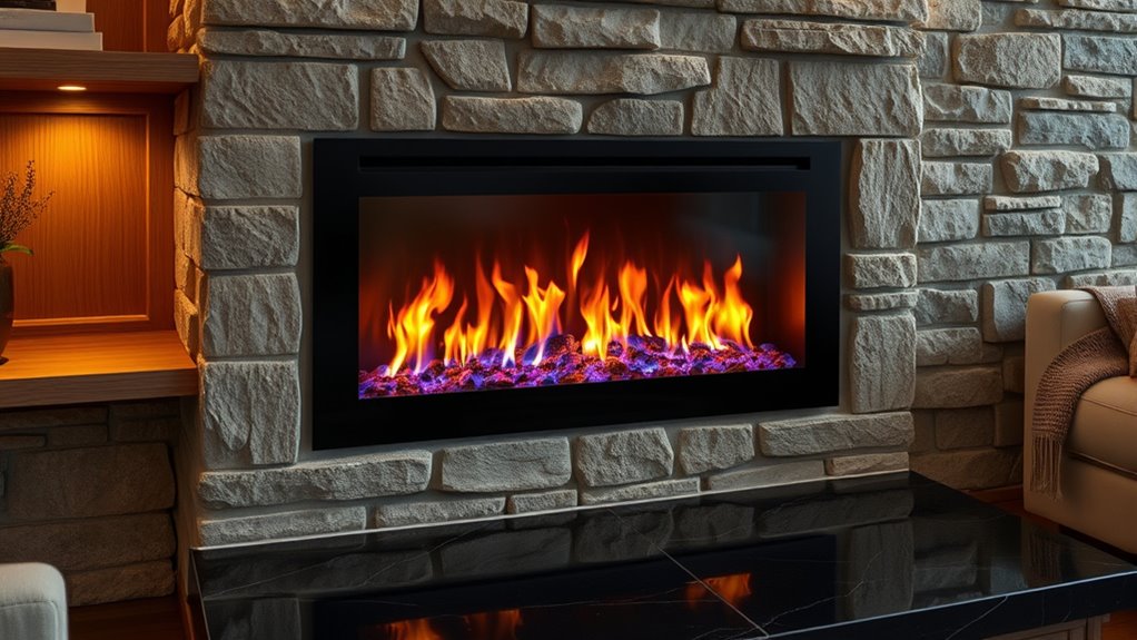 low maintenance electric fireplace care