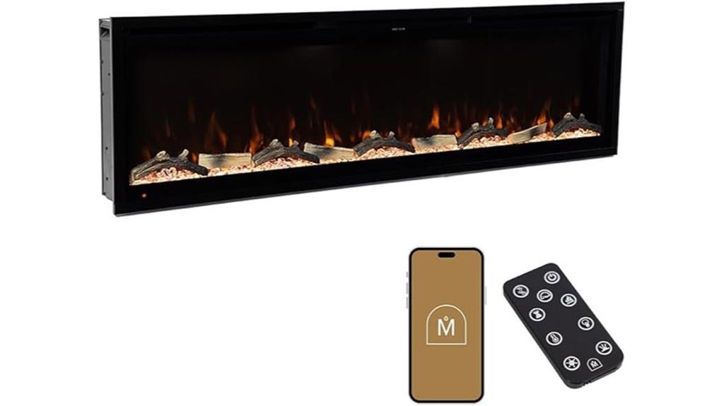 modern ember electric fireplace